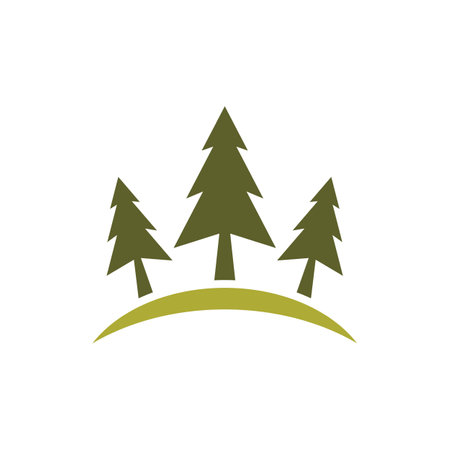 Pine tree logo images illustration designのイラスト素材