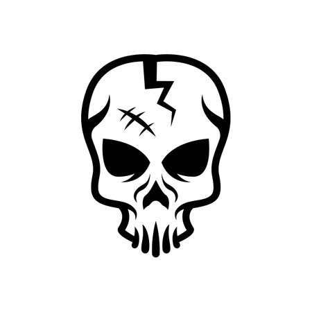 Skull logo images illustration designのイラスト素材