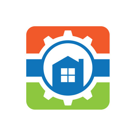 House repair logo images illustration designのイラスト素材