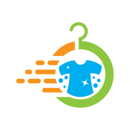 Laundry logo images illustration designのイラスト素材