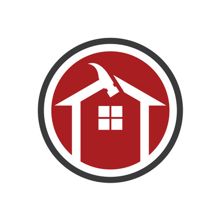 House repair logo images illustration designのイラスト素材
