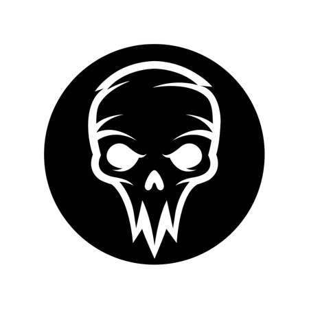 Skull logo images illustration designのイラスト素材