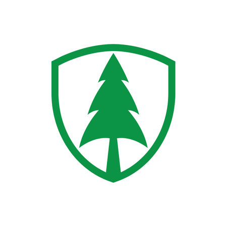 Pine tree logo images illustration designのイラスト素材