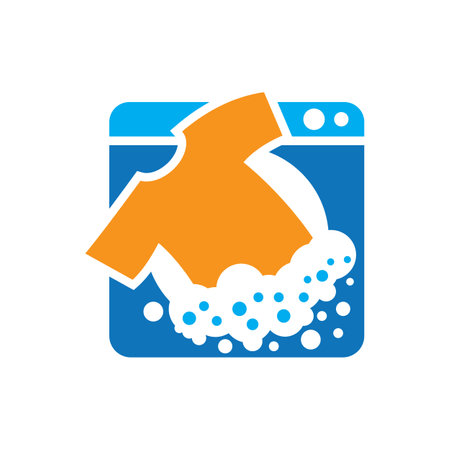 Laundry logo images illustration designのイラスト素材