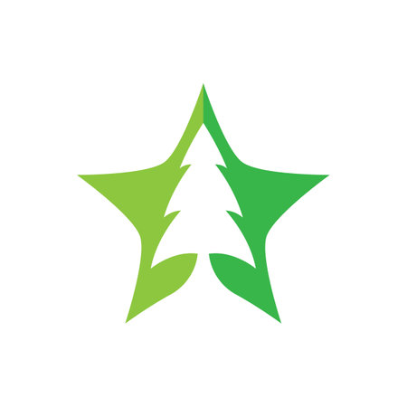 Pine tree logo images illustration designのイラスト素材