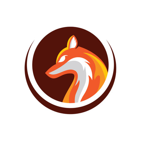 Fox logo images illustration designのイラスト素材