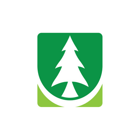 Pine tree logo images illustration designのイラスト素材