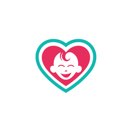 Baby logo images illustration designのイラスト素材