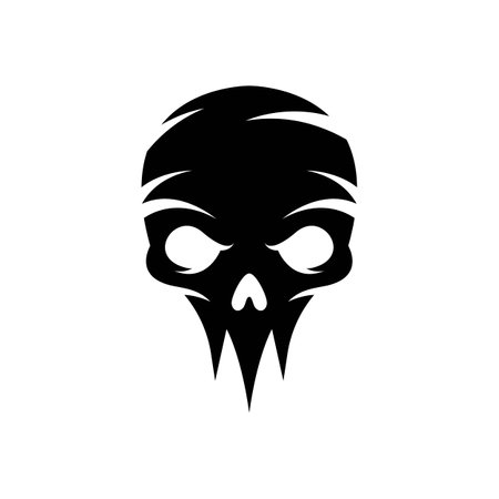 Skull logo images illustration designのイラスト素材