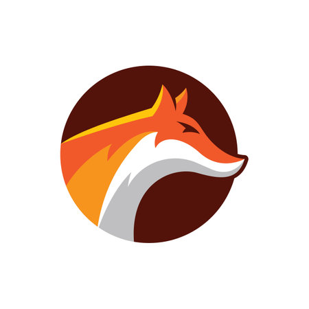 Fox logo images illustration designのイラスト素材