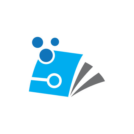 Digital book logo images illustration designのイラスト素材