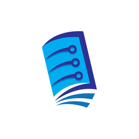 Digital book logo images illustration designのイラスト素材