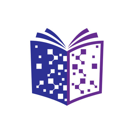 Digital book logo images illustration designのイラスト素材
