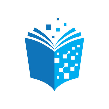 Digital book logo images illustration designのイラスト素材