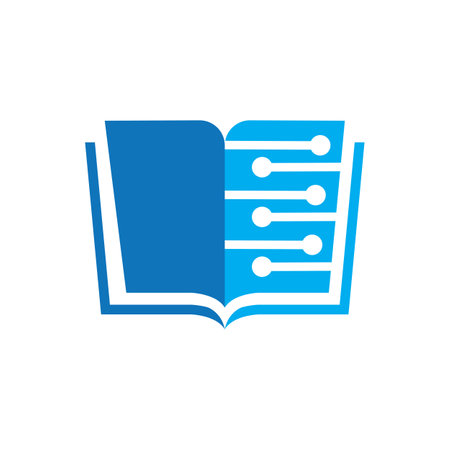 Digital book logo images illustration designのイラスト素材