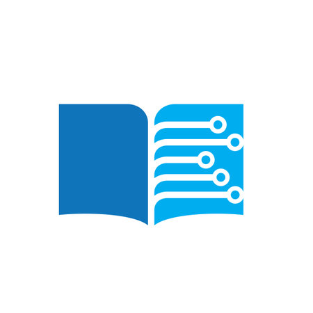 Digital book logo images illustration designのイラスト素材