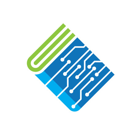 Digital book logo images illustration designのイラスト素材