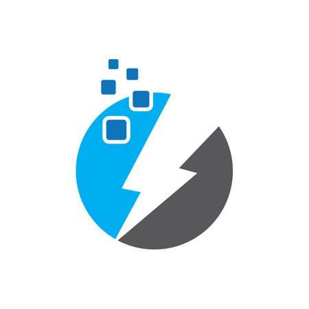 Lightning logo images illustration designのイラスト素材