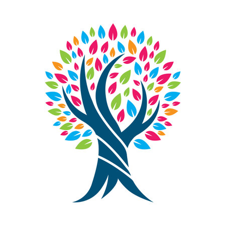 Tree logo images design illustrationのイラスト素材