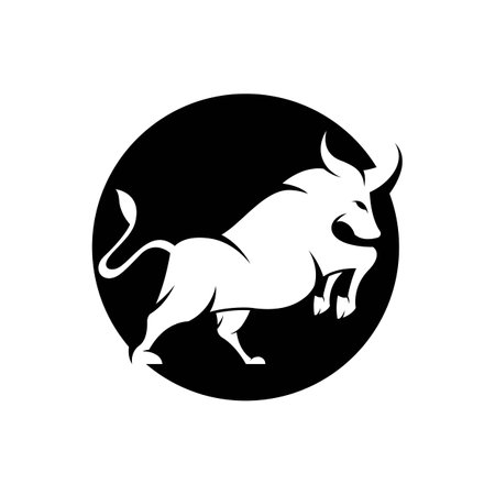 Bull logo images illustration designのイラスト素材