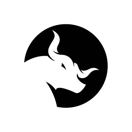 Bull head logo images illustration designのイラスト素材