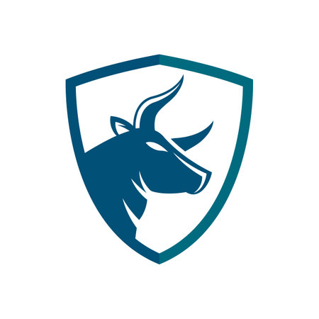 Bull head logo images illustration designのイラスト素材