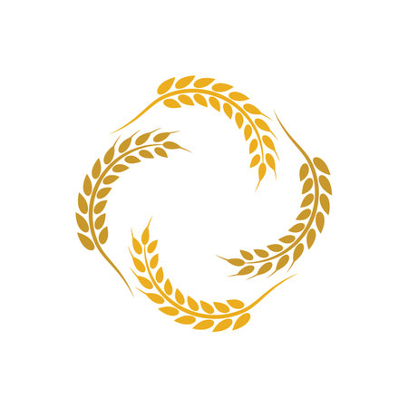 Wheat logo images illustration designのイラスト素材
