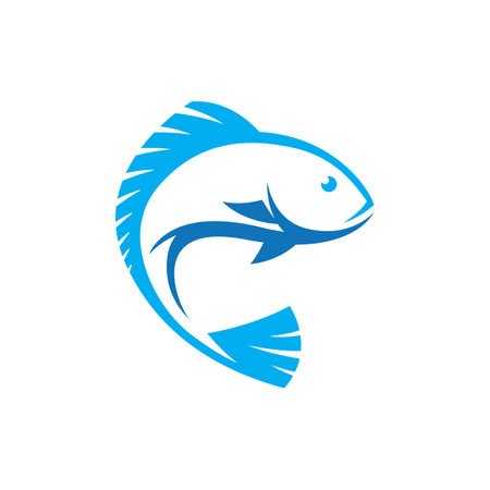 Fish logo images illustration designのイラスト素材