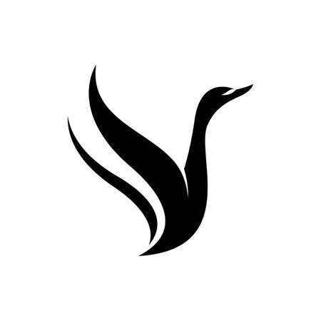 Swan logo images illustration designのイラスト素材