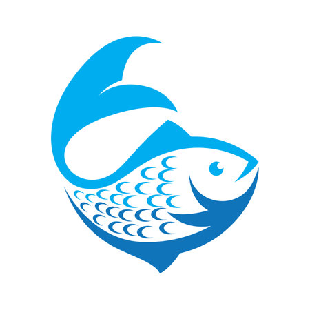 Fish logo images illustration designのイラスト素材