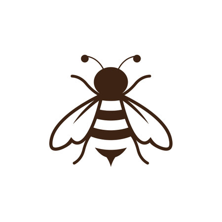 Bee logo images illustration designの写真素材