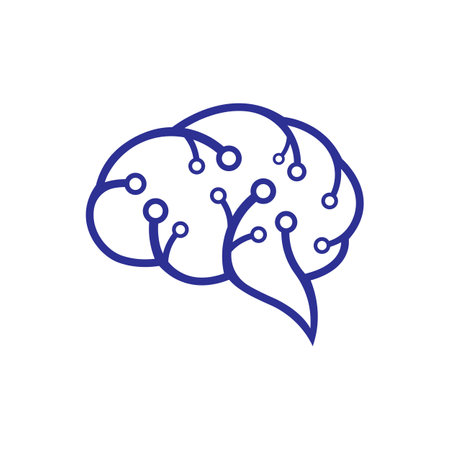 Brain tech logo images illustration designのイラスト素材