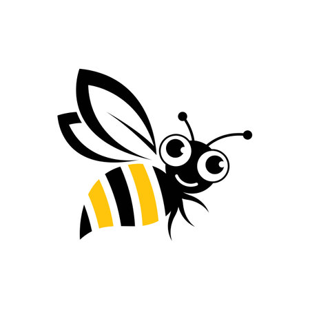 Bee logo images illustration designの写真素材