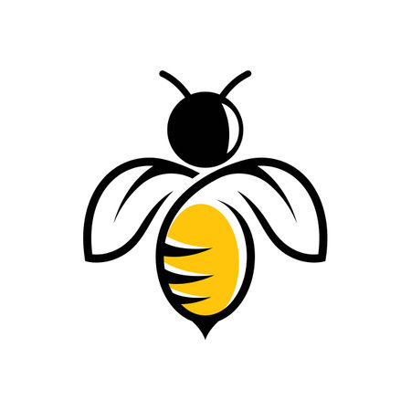 Bee logo images illustration designの写真素材