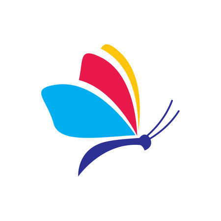 Beauty butterfly logo images illustration designのイラスト素材