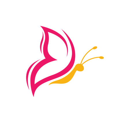 Beauty butterfly logo images illustration designのイラスト素材