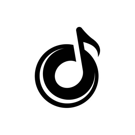 Music logo images illustration designのイラスト素材