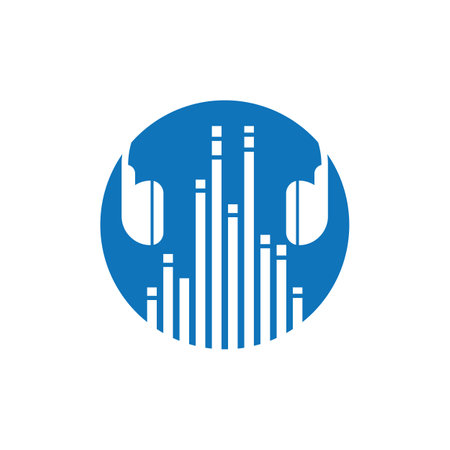 Music logo images illustration designのイラスト素材