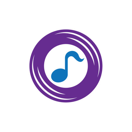 Music logo images illustration designのイラスト素材
