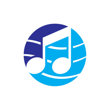 Music logo images illustration designのイラスト素材