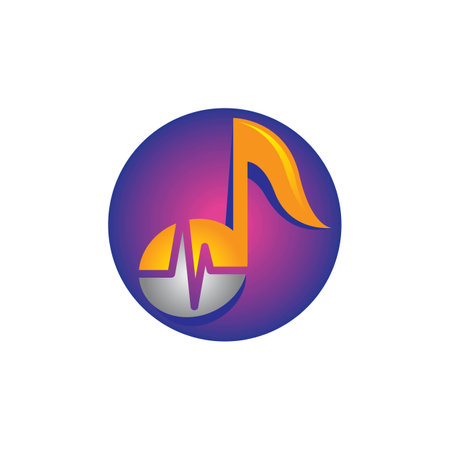 Music logo images illustration designのイラスト素材