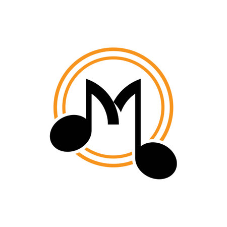 Music logo images illustration designのイラスト素材