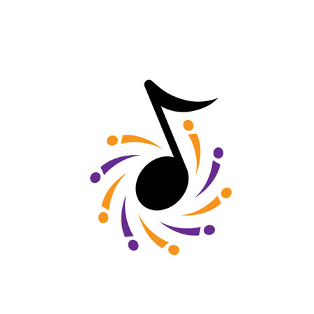 Music logo images illustration designのイラスト素材