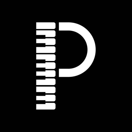 Piano logo images illustration designのイラスト素材