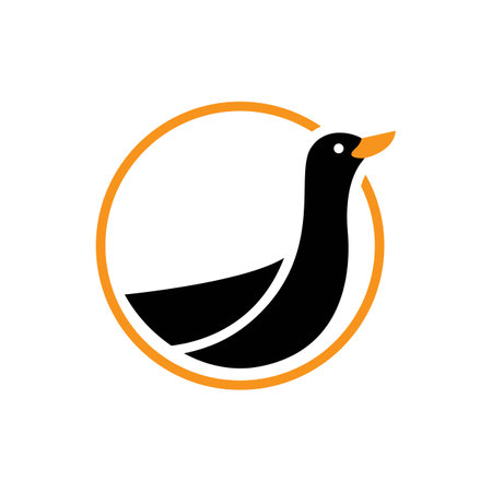 Duck logo images illustration designのイラスト素材