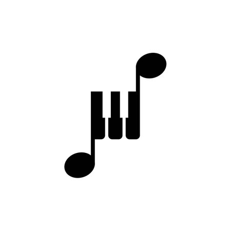 Piano logo images illustration designのイラスト素材