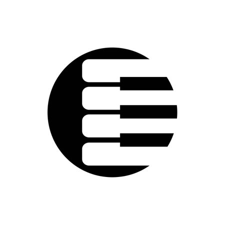 Piano logo images illustration designのイラスト素材