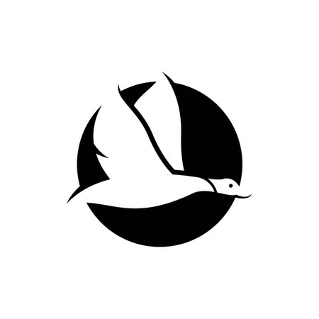 Duck logo images illustration designのイラスト素材