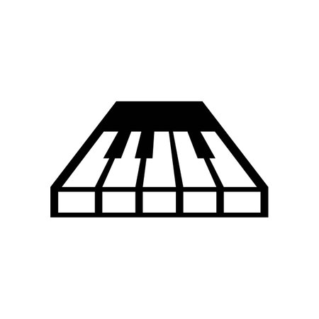 Piano logo images illustration designのイラスト素材