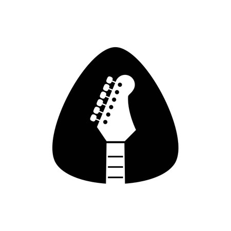Guitar logo images illustration designのイラスト素材